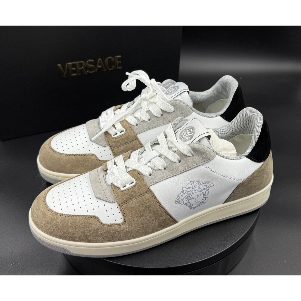Versace Men's Medusa Logo Multi-Color Suede Leather Sneakers US‎ 10 IT 43